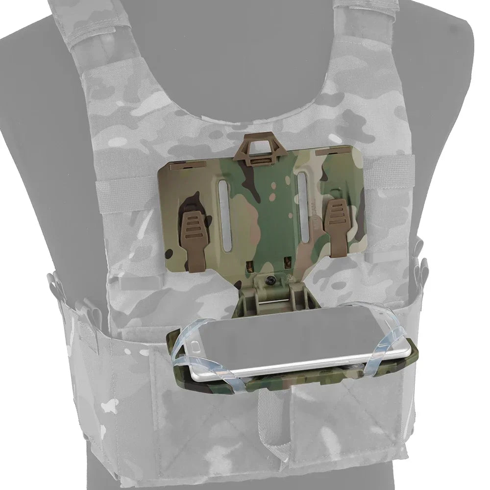 Tactical MOLLE Folding Navigation Board Tactical Airsoft Hunting Vest Chest Mobile Phone Holder Map Admin Panel iPhone Pouch