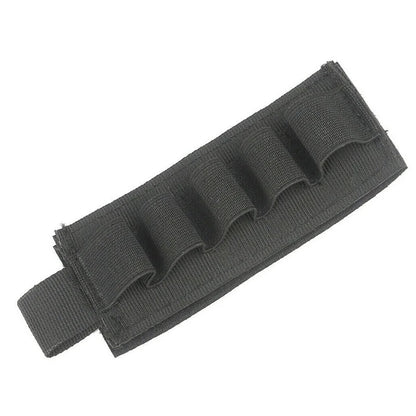 5 Round 12GA Shotgun Shell Holder Separate Hook and Loop Ammo Carrier Shotshell Pouch for Hunting Shooting Accessory