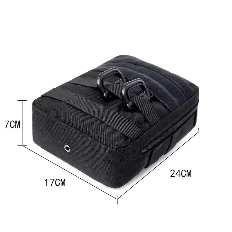 Compact Tactical Medical Storage Bag for Outdoor Survival, Camping, Hunting with Durable Molle Webbing System