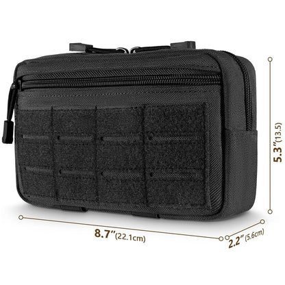 Molle Admin Pouch Utility EDC Tool Pouch Hunting Bag Horizontal Modular Pouch Chest Waist Pack EMT Orgaznier Bag for Outdoors
