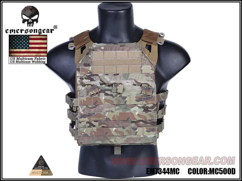 EMERSON Tactical Vest MOLLE JPC Vest Airsoft Paintball Chest Protective Plate Carrier MC Combat Vest + Plates