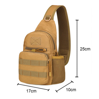 Men's Outdoor Tactical Camouflage Chest Pack Nylon Hiking Backpack Army Trekking Shoulder Bag with Molle for Hunting and Fishing