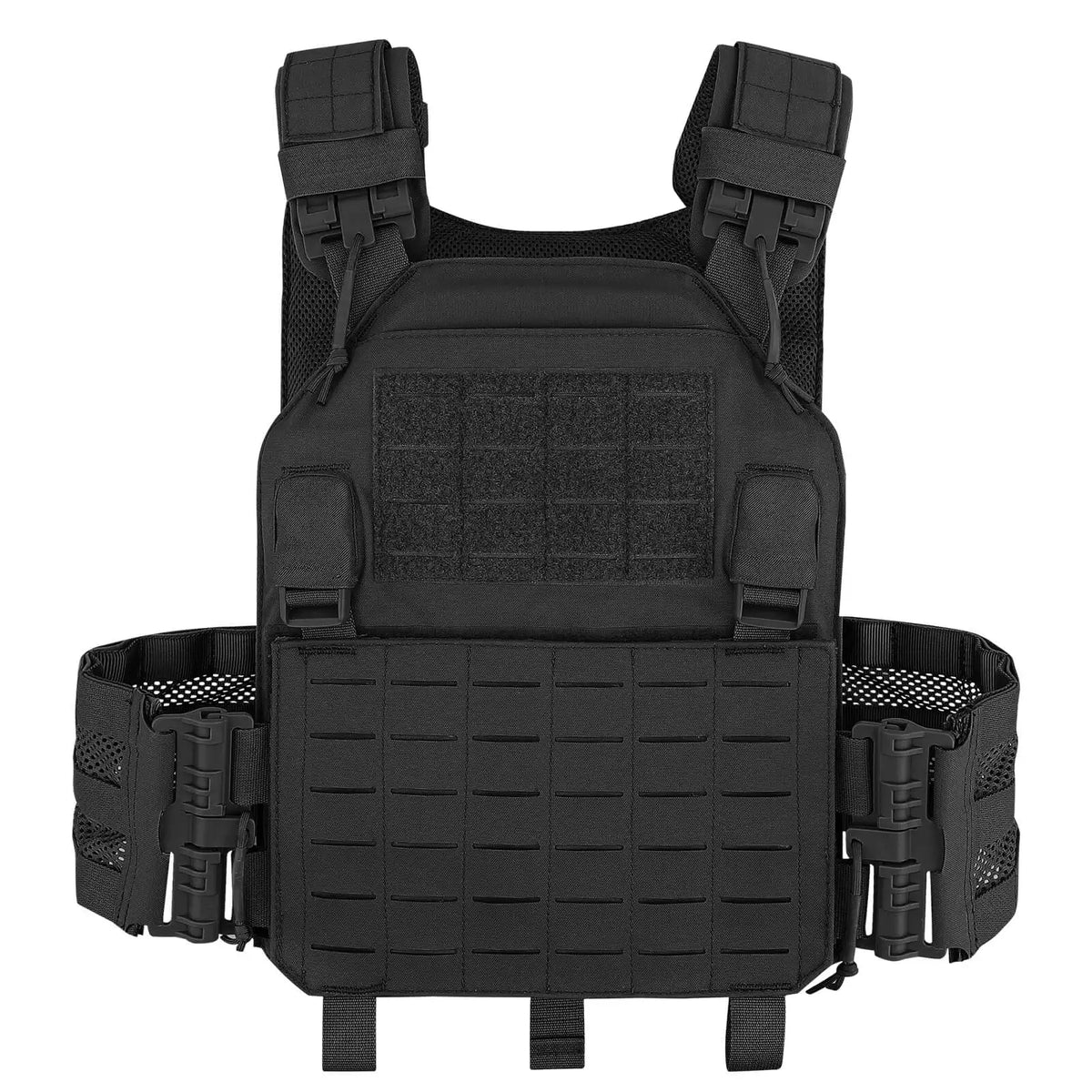 KRYDEX Tactical Laser Cut MOLLE Vest 500D Nylon LAVC Quick Release Plate Carrier Hunting Paintball Plate Carrier
