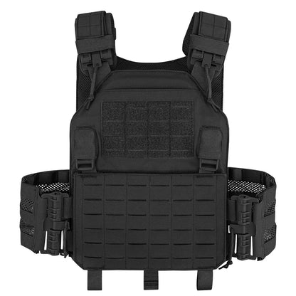 KRYDEX Tactical Laser Cut MOLLE Vest 500D Nylon LAVC Quick Release Plate Carrier Hunting Paintball Plate Carrier
