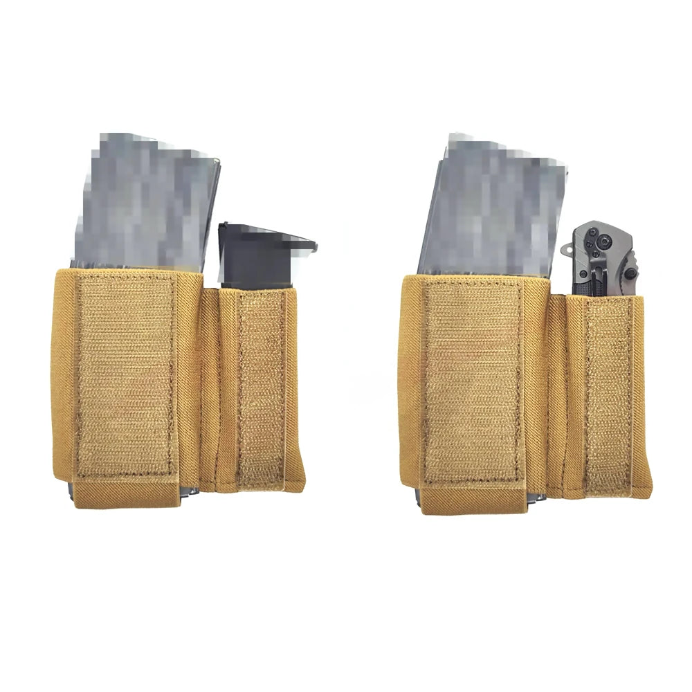 Tactical Elastic Double Magazine Bag with Built-in 556+9mm Suitable for SS JSTA Pouch