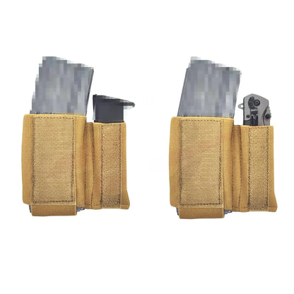 Tactical Elastic Double Magazine Bag with Built-in 556+9mm Suitable for SS JSTA Pouch