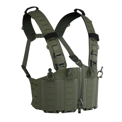 Tactical SF Vest Chest Rigs Lightweight Camouflage MOLLE Militar Hunting Airsoft Assault Vest with Mag Pouch H-Style Strap