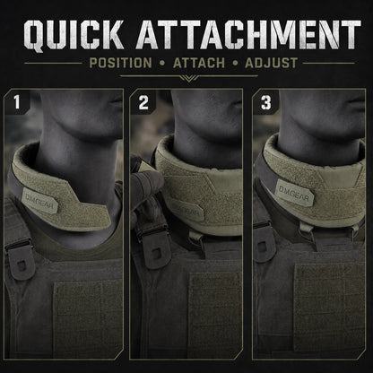 Universal Tactical Collar Neck Guard 2.0 Adjustable Hook Loop Low Profile Protector for Plate Carrier Tactical Vest Accessory