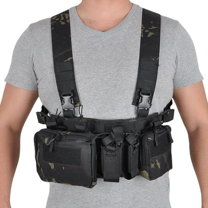 Outdoor Sports Airsoft Gear Combat Assault Molle Vest Accessory Pouch Bag Carrier Tactical Camouflage Chest Rig