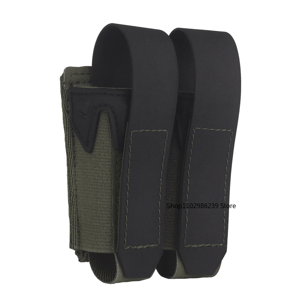 K Type 9MM Tactical Double Mag Pouch MOLLE Agilit Style Pincers Quick Release Pistol Magazine Pouch Multifunction Tool Bags
