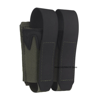 K Type 9MM Tactical Double Mag Pouch MOLLE Agilit Style Pincers Quick Release Pistol Magazine Pouch Multifunction Tool Bags