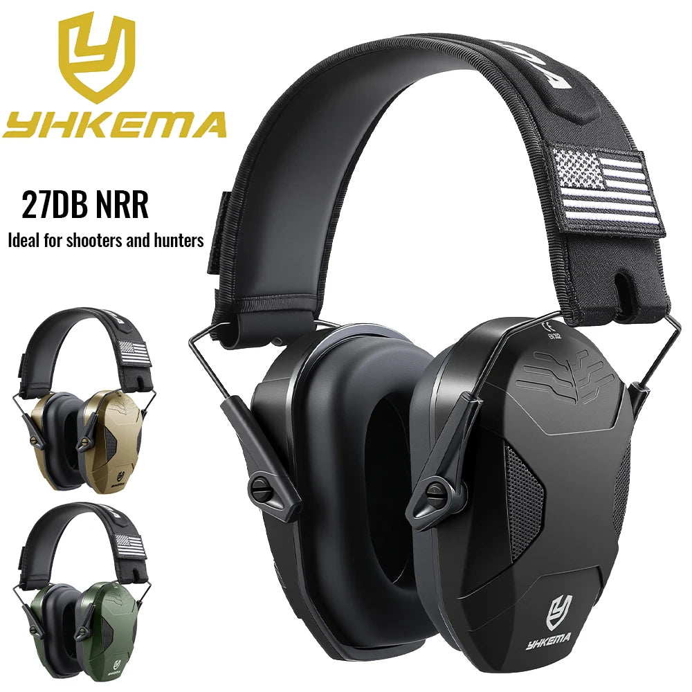 YHKEMA Shooting Ear Protection Safety Earmuffs Outdoor Hunting Noise Reduction Passive Hearing Protector for Huning