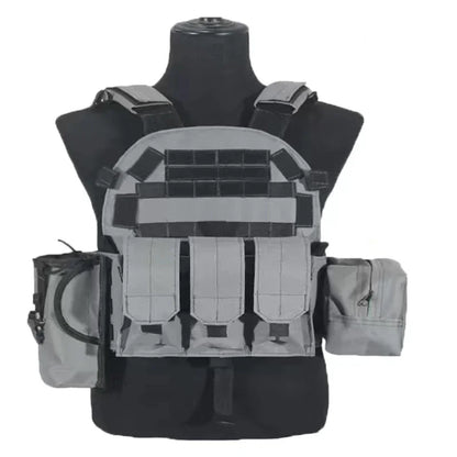 6094 Camouflage Tactical Vest Multi-Functional Plate Carrier Adjustable Combat Hunting Equipment for Men Outdoor Cycling