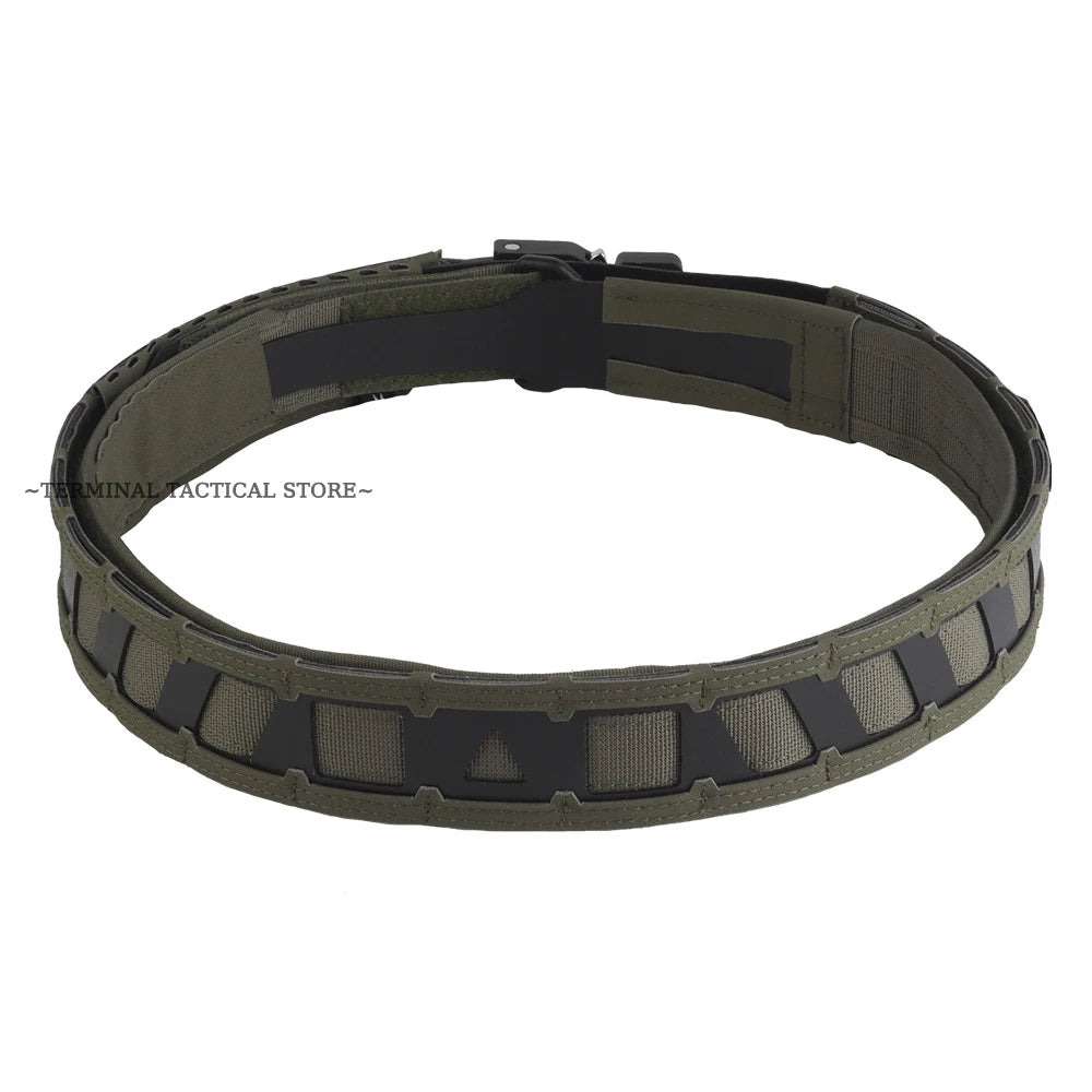 Battle Belt MOLLE Tactical Belt Outdoor Hunting Training Inner Outer Double Waist Belt Waistband with Magnetic Locate System
