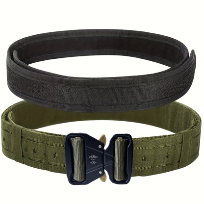 Double-Layer Multifunctional Tactical Waist Belt, Cs Field Laser Outdoor Hunting Belt