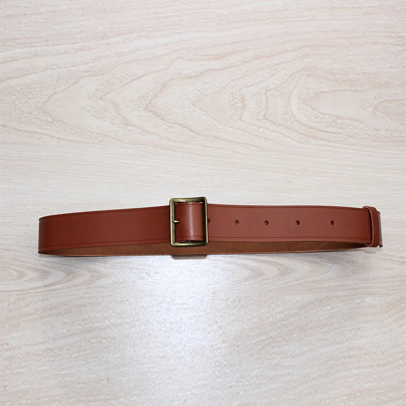 CHINESE ARMY PLA ARMED MILITARY TACTICAL OFFICER LEATHER BELT 120 length Field Suspenders X Strap Belt