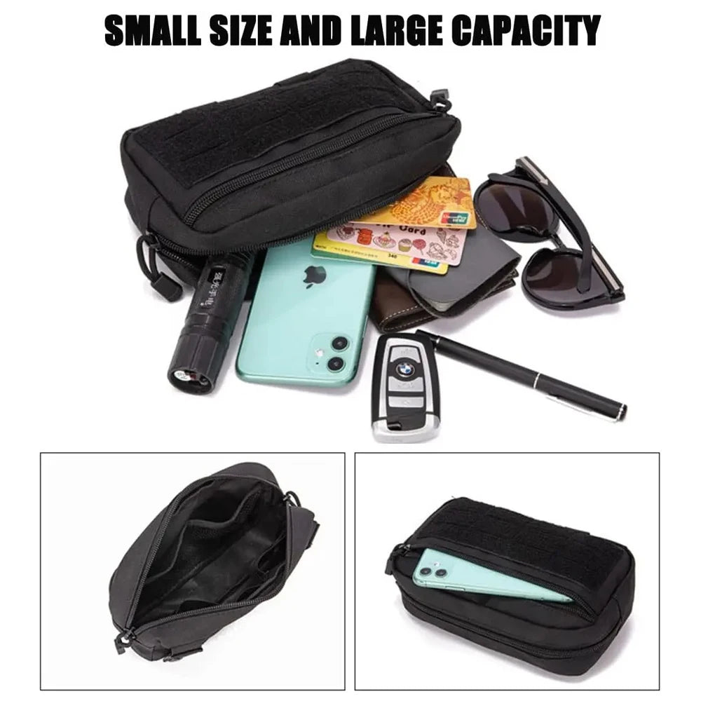 1000D Laser Cut Molle Pouches Compact Water-Resistant Utility Admin Pouch for Vest Backpack Duty Belt Hunting Vests