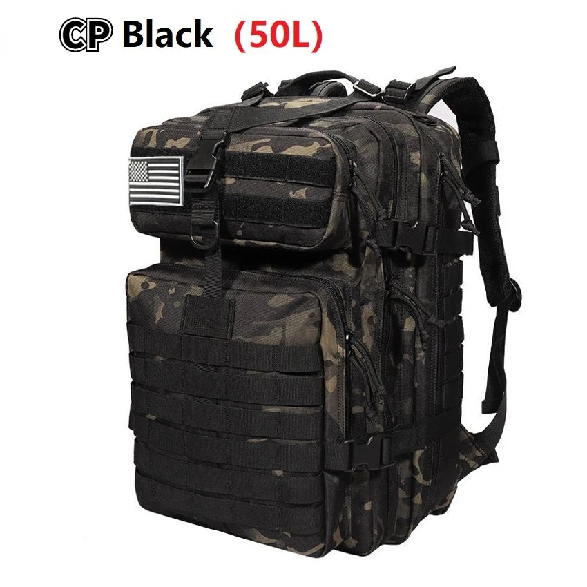 Oxford 50L1000D Nylon Waterproof Camping Travel Fishing Hunting Bag Outdoor Military Tactical Sports Backpack