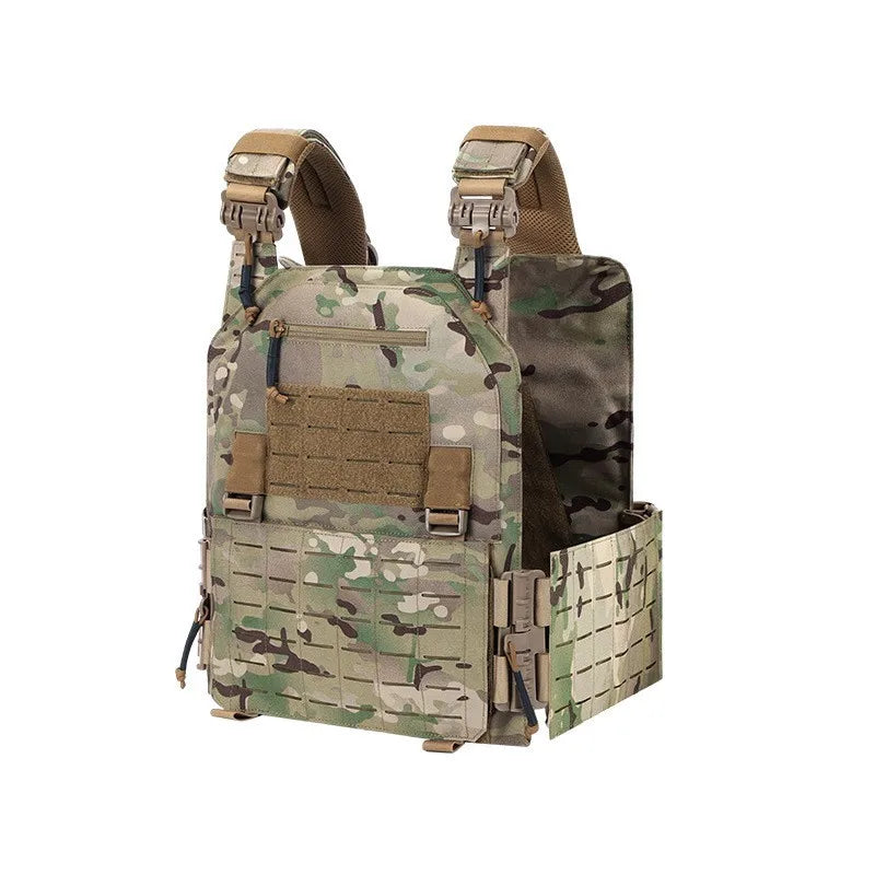 Quick Release Tactical Combat Vest Oxford Breathable Multi-Pocket Military Training Vest Soft Lightweight for Airsoft Paintball
