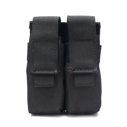 Molle 9mm Double Pistol Magazine Pouch Mag Holster Outdoor Hunting Accessories Flashlight Holder EDC Tool Waist Bag Vest Pouches
