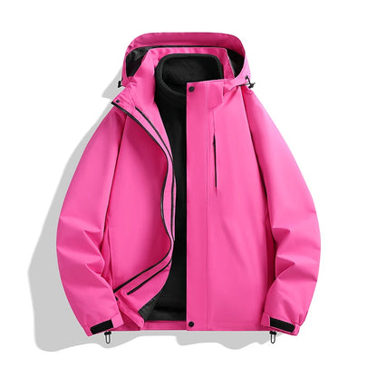 CHRLCK Unisex Hiking 3IN1 Jacket Waterproof Camping Trekking Fishing Oilproof Jackets Outdoor Sport Windbreaker Autumn Winter