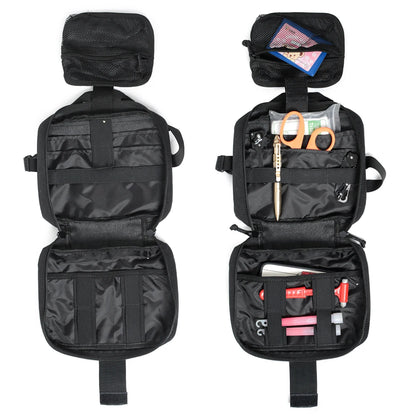 Everyday Carry Survival Bag Lightweight Waist Bag Red Cross Patch Magic Tape for Sports Survival/Camping/Hiking/Hunting
