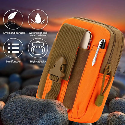 Tactical Waist Pouch EDC Molle Waist Bag Belt Phone Pouch Holster Purse Carrying Pouch for Smartphone Tools
