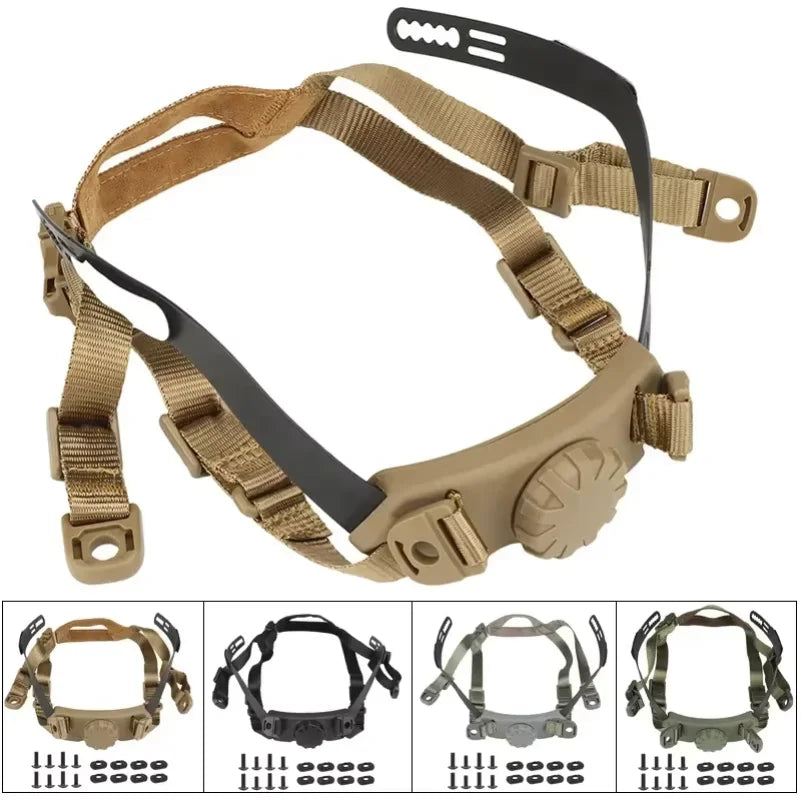 Helmet Inner Suspension System Portable CS Helmets Adjustable Head Lock Strap Accessories for Tactical  Fast SF High Cut Helmet