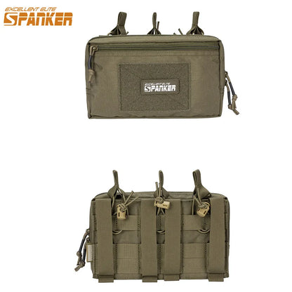 Tactical Molle Triple Magazine Pouches with Accessories Bag Open-Top Magazine Pouch Paintball Game Accessories Bags