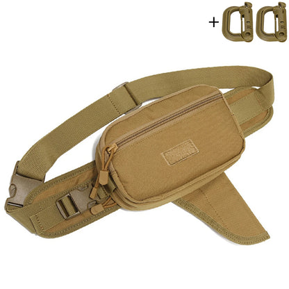 Portable hidden waist bag with widened adjustable waistband, high-strength quick release buckle, layered storage