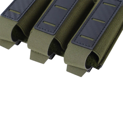 Single/Double/Triple MOLLE-Compatible 9MM Mag Pouch Quick-Release Buckle Elastic Retention Airsoft Shooting Hunting Mag Holder
