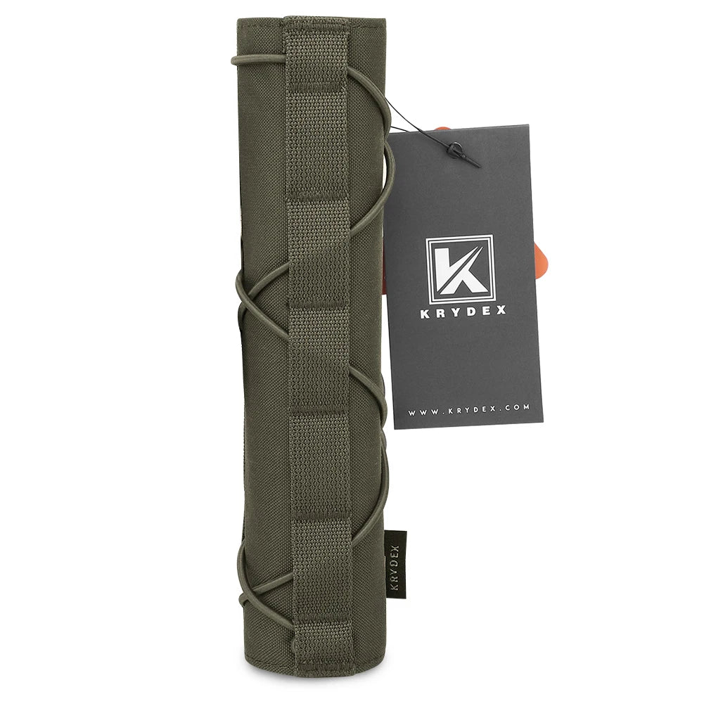KRYDEX Tactical 22cm Suppressor Protective Cover Case Muffler Shield Sleeve Cover Shooting Hunting Camouflage Purpose