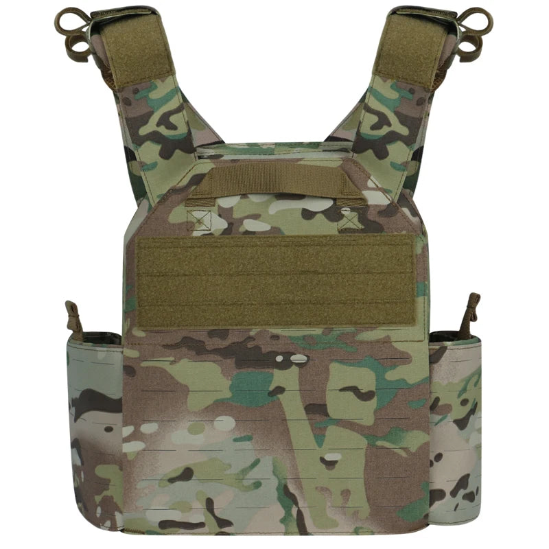 Modular Tactical Training Vest with PALS System - Adjustable Straps Quick-Release Buckle for Hunting Low-Profile Vest