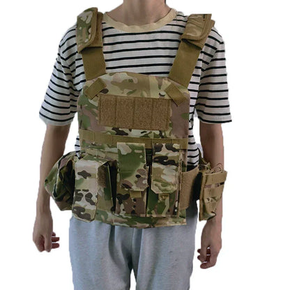 Tactical Kids Vest Military Airsoft Hunting Vest for Children Camouflage Combat Vests Molle Boy Girl Outdoor Paintball Gear