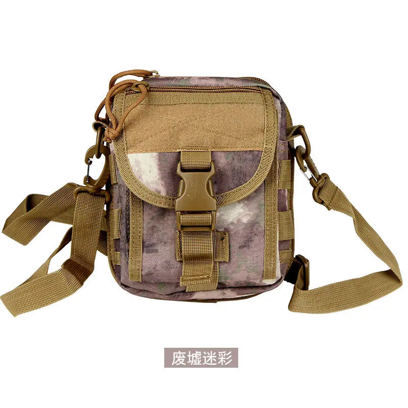 Tactical Waist Bag Molle System Outdoor Crossbody Sling Bag Oxford Cloth Multi-pocket Shoulder Pack for Hiking Camping Travel