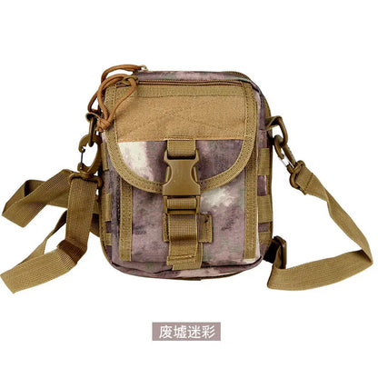 Tactical Waist Bag Molle System Outdoor Crossbody Sling Bag Oxford Cloth Multi-pocket Shoulder Pack for Hiking Camping Travel