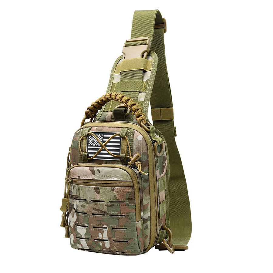Multi functional chest bag, outdoor sports cycling chest bag, men's single shoulder diagonal cross bag