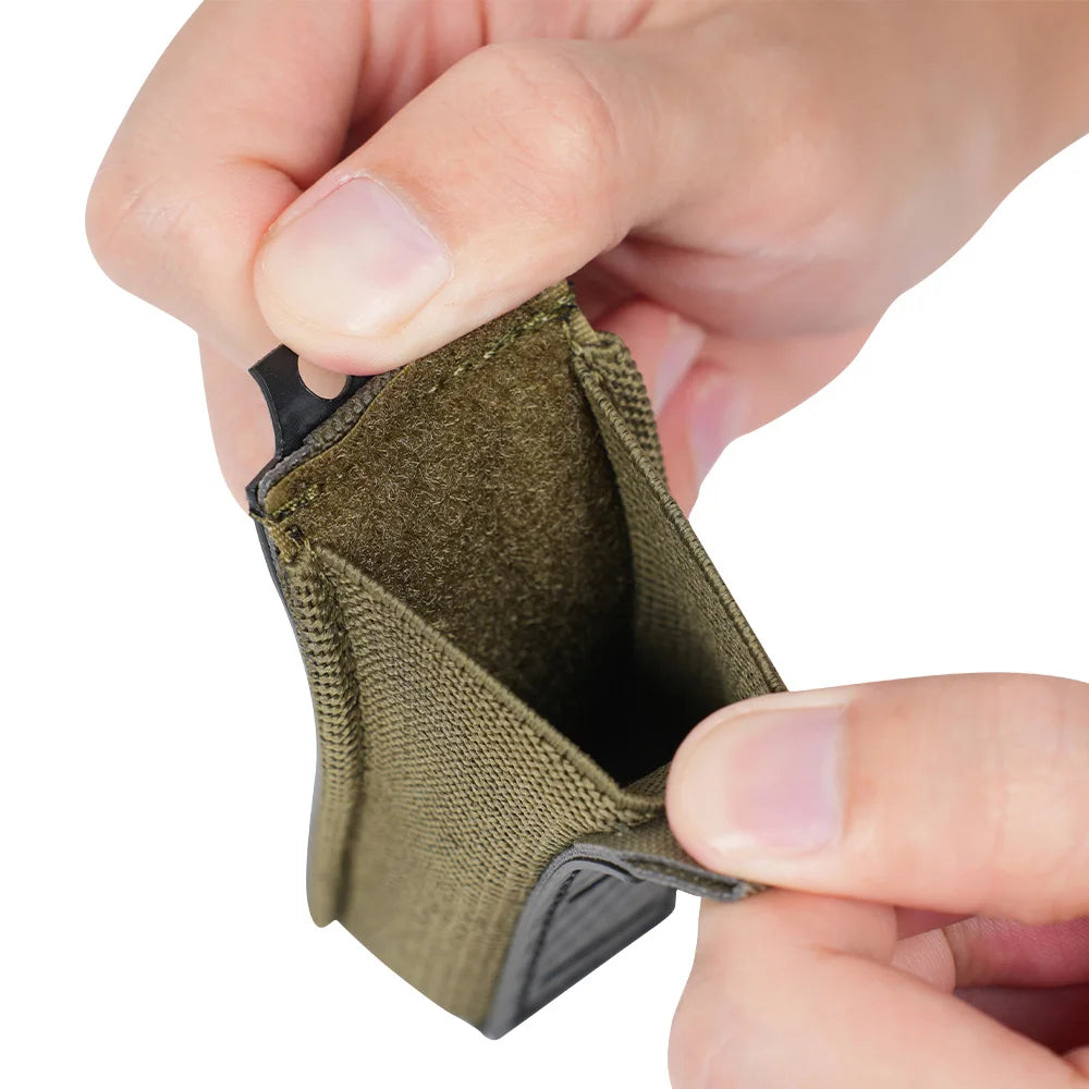 Single/Double/Triple MOLLE-Compatible 9MM Mag Pouch Quick-Release Buckle Elastic Retention Airsoft Shooting Hunting Mag Holder