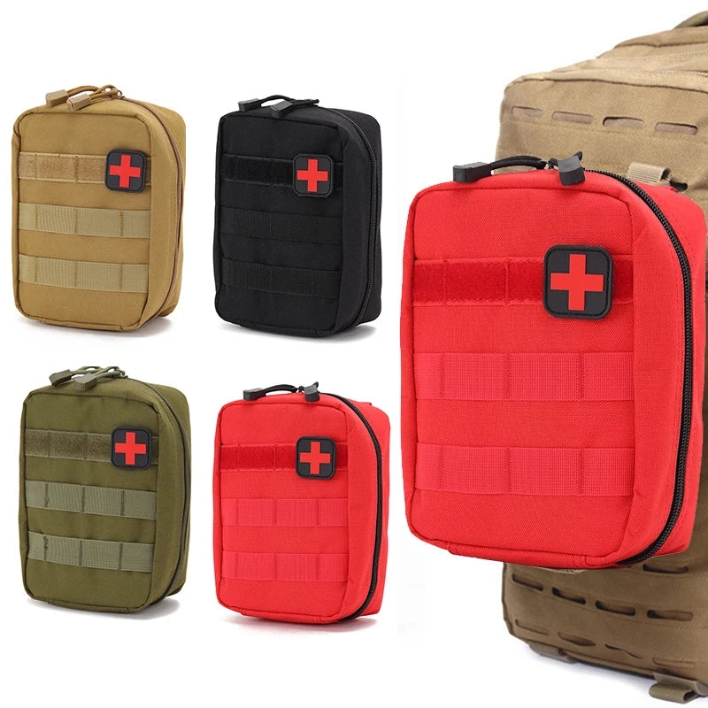 First Aid Bag Camping Tactical Medical Pouch Outdoor MOLLE EMT Emergency Survival Kit Accessory Hunting Camo Training Bag