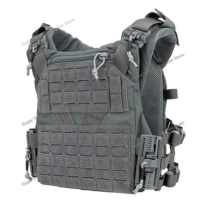 Full-Size Hunting Vest Tactical Plate Carrier MOLLE Airsoft Gear Outdoor Quick Release Fast Adjust Cummerbund Chest Rig
