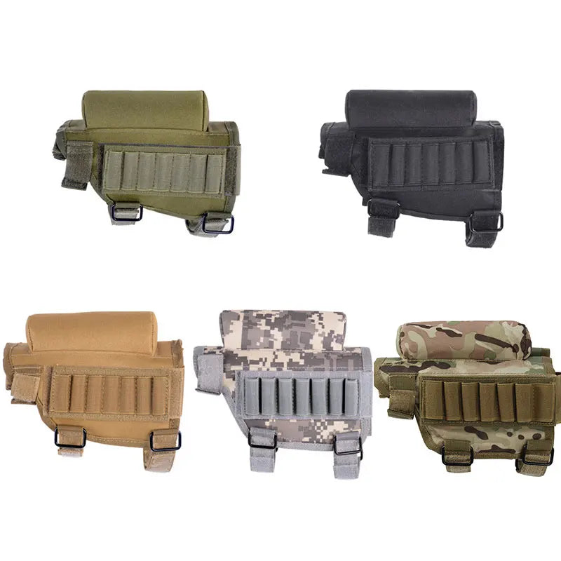 Ammo Storage Bag Adjustable Cheek Rest Riser Holder Portable Hunting Bullet Cartridge Carrier Pouch Outdoor Shooting Accessories