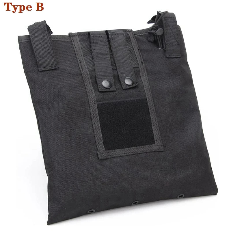 Tactical Molle Folding Magazine Dump Drop Pouch Utility Drawstring Recovery Mag Holster Ammo Bag Hunting Accessories Pouch