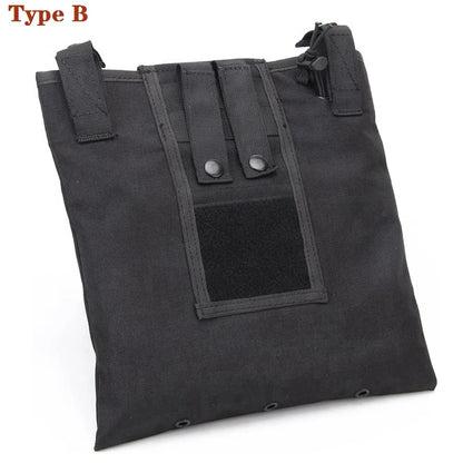 Tactical Molle Folding Magazine Dump Drop Pouch Utility Drawstring Recovery Mag Holster Ammo Bag Hunting Accessories Pouch
