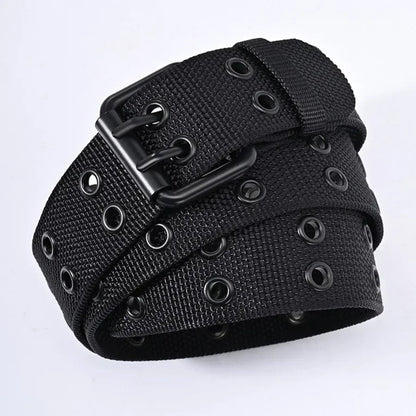 2026 New Men Breathable Nylon Fabric Belt outdoor sport Belt Pin Buckle Trousers Jeans Belt