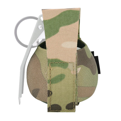 KRYDEX Tactical Elastic Frag Grenade Pouch, Waist Belt Bag, Small MOLLE Pouch Combat Hunting Outdoor Vest Belt Accessories