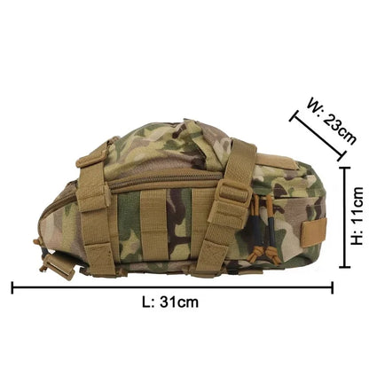 Tactical Hydration Pack Mini Back Panel Water Bag Nylon Molle Pouch Hunting Lightweight Vest Hose Accessories Zipper Backpack