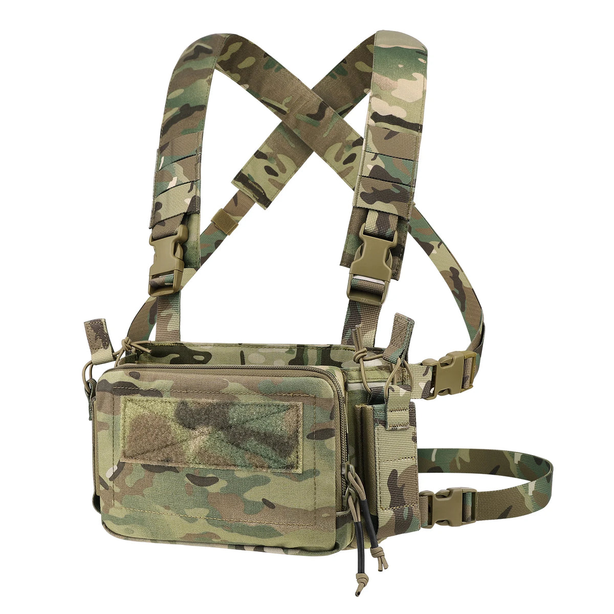 KRYDEX Tactical Micro D3CR Chest Rig with Triple 5.56 7.62 9mm Magazine Pouch Adjustable Strap Hunting D3CRM Gear Accessories