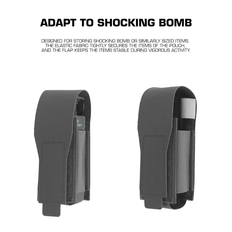 Tactical Grenade Pouch Single Flashbang Pouch Molle Tool Bag with Combat Belt Plate Carrier Airsoft Hunting Gear