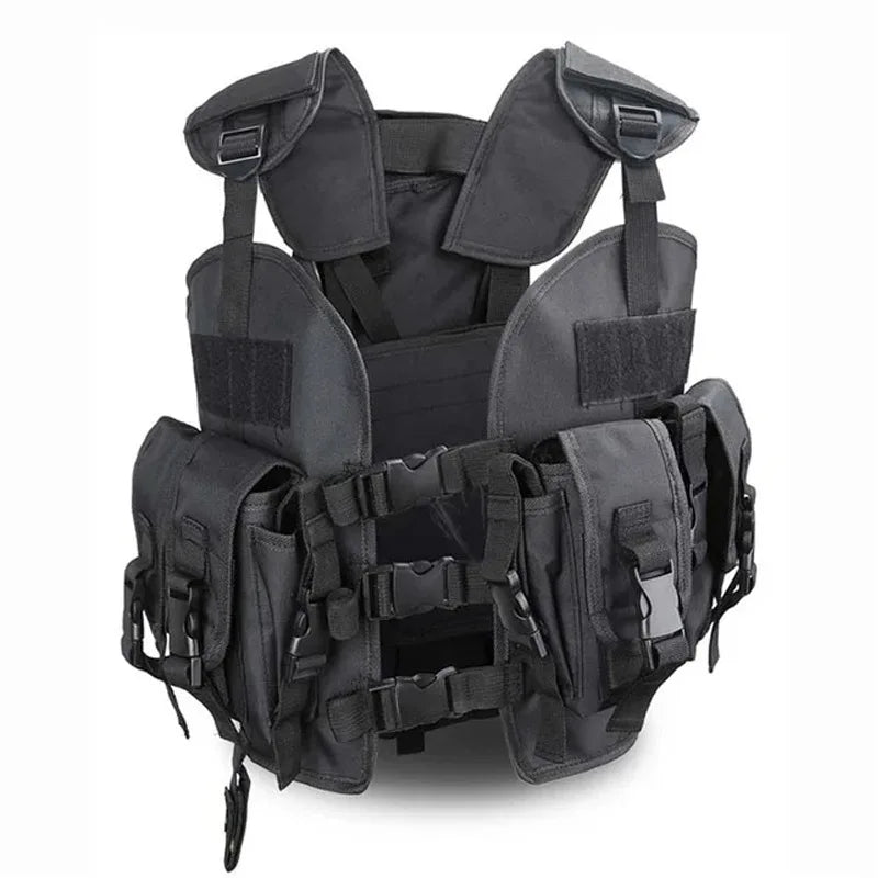 Outdoor Shooting CS Airsoft Molle Vest Hunting Camouflage Vest Tactical Equipment Men Combat Sport Vest With Water Bag