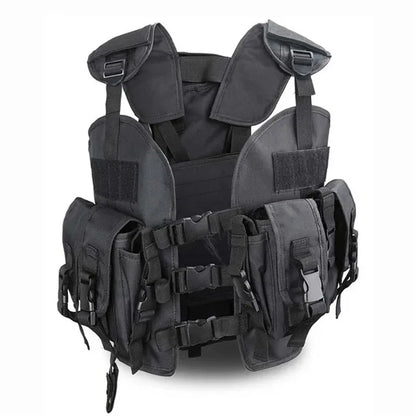 Outdoor Shooting CS Airsoft Molle Vest Hunting Camouflage Vest Tactical Equipment Men Combat Sport Vest With Water Bag